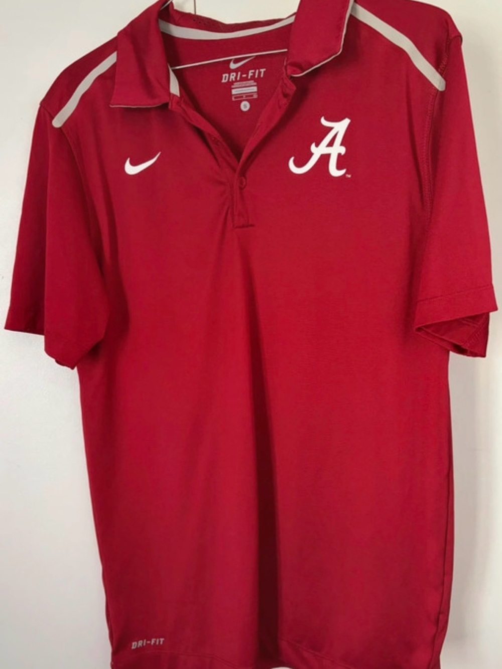 Nike Red Dri-FIT Polo with White Alabama 'A' Logo